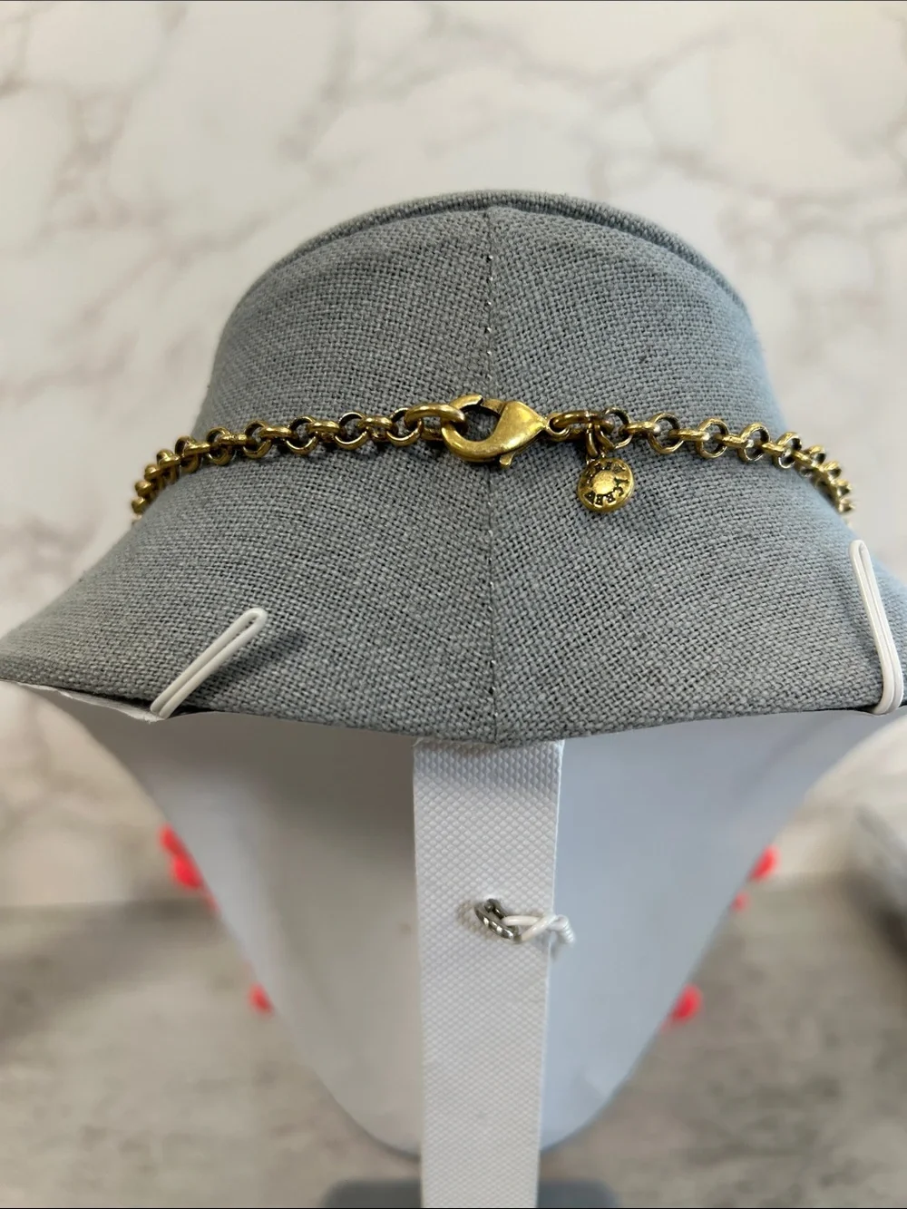 J. Crew Coral Flower Statement Necklace with Gold-Tone Chain